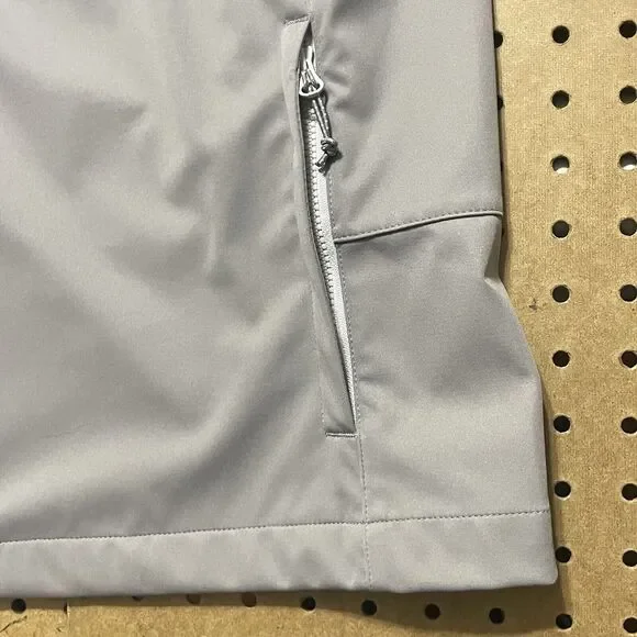 NWT Johnnie-O Golf Performance Full Zip Softshell Crest Vest Gray Large Men $145